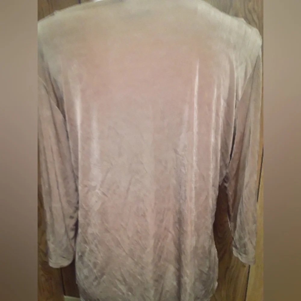 Women's Brown Medium Size Blouse Loosefit Shirt Formal Too - Picture 2 of 6